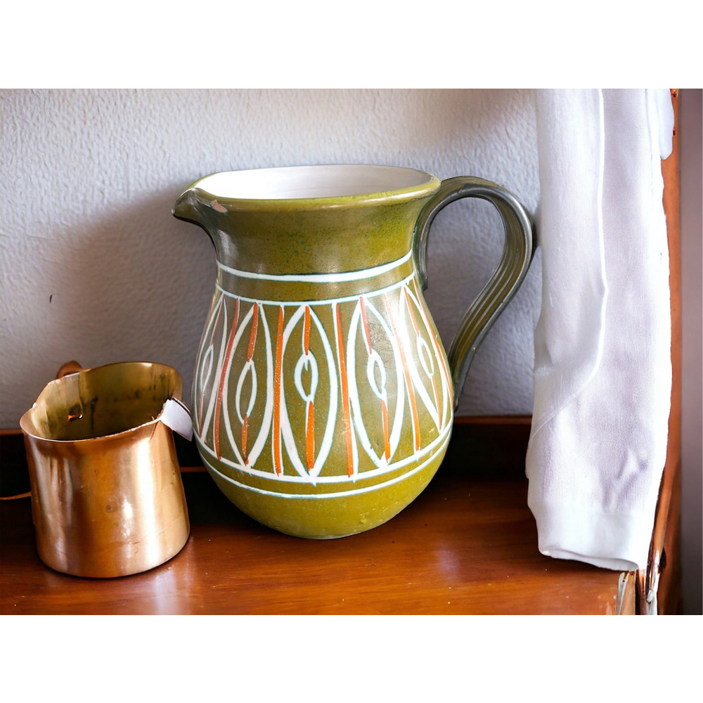 RARE MCM Italian Pottery Pitcher Rare Vintage Holt Howard Pitcher MidCentury